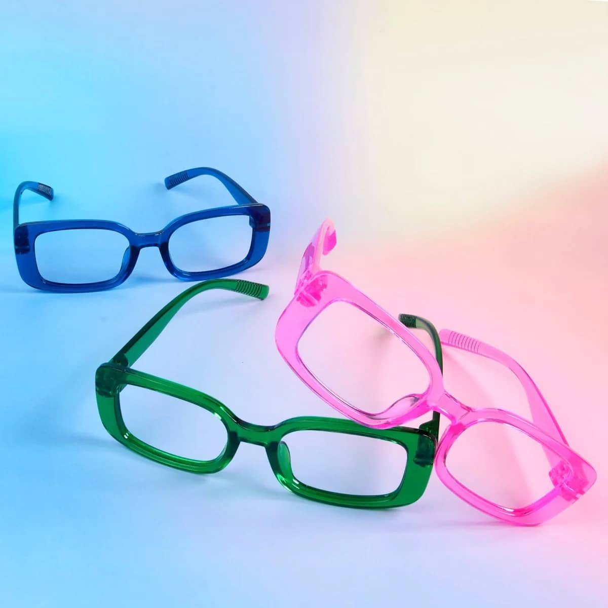 Rectangle Screwless Metalless Reading Glasses 2502 - eyekeeper.com