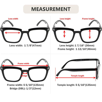 10 Pack Design Rectangle Reading Glasses Include Sunshine Readers R2109eyekeeper.com