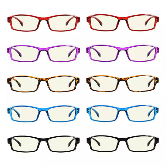 10 Pack Fashionable Blue Light Filter Reading Glasses UVR9102eyekeeper.com