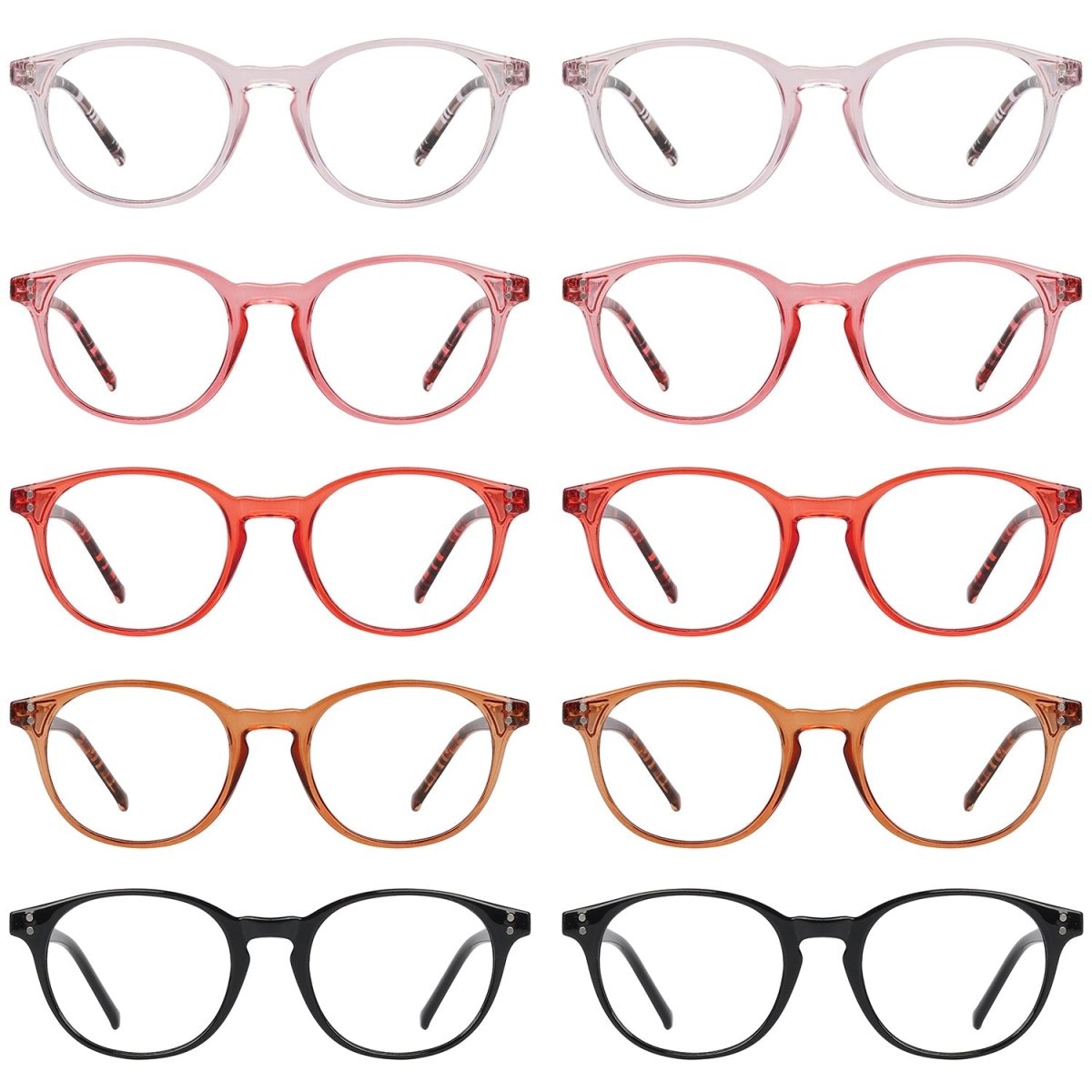 10 Pack Oval Round Reading Glasses Pattern Design R9115Beyekeeper.com