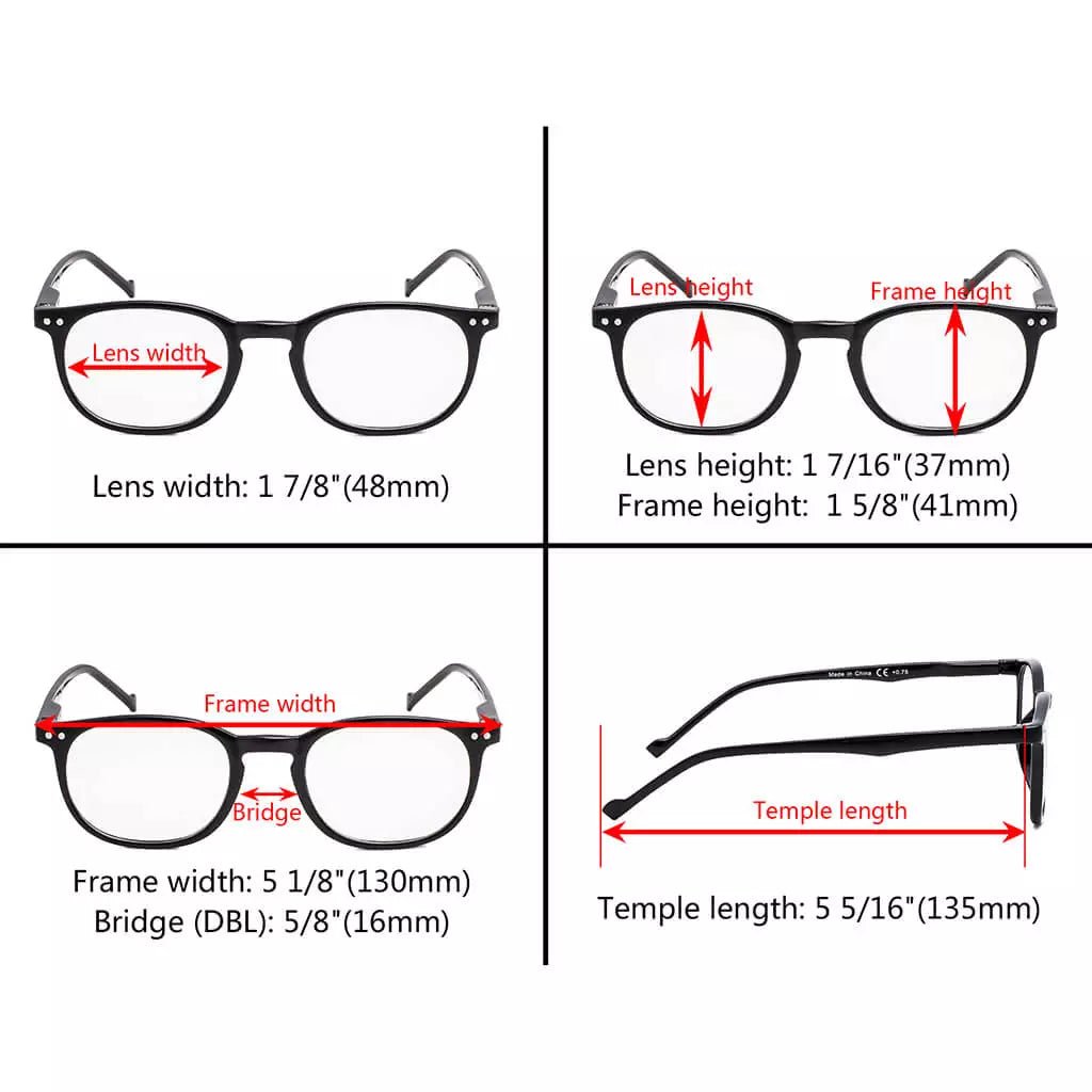 10 Pack Retro Reading Glasses Include Sunshine Readers R065eyekeeper.com