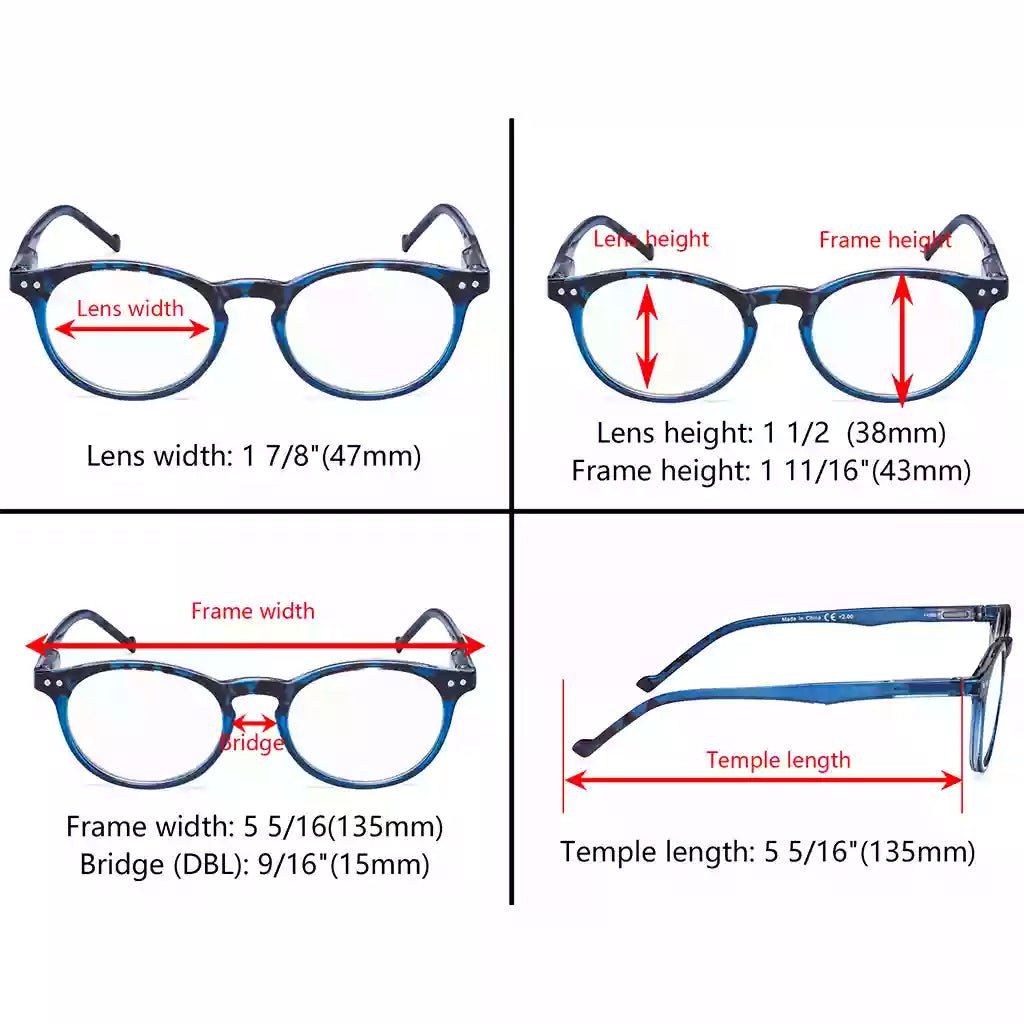 10 Pack Stylish Round Oval Narrow Reading Glasses R071Feyekeeper.com