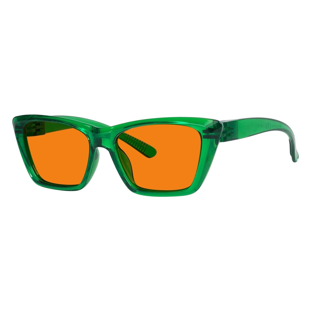 100% Blue Blocking Glasses Orange Lens Cat - eye Metalless Screwless R2514 - B98eyekeeper.com