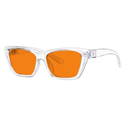 100% Blue Blocking Glasses Orange Lens Cat - eye Metalless Screwless R2514 - B98eyekeeper.com