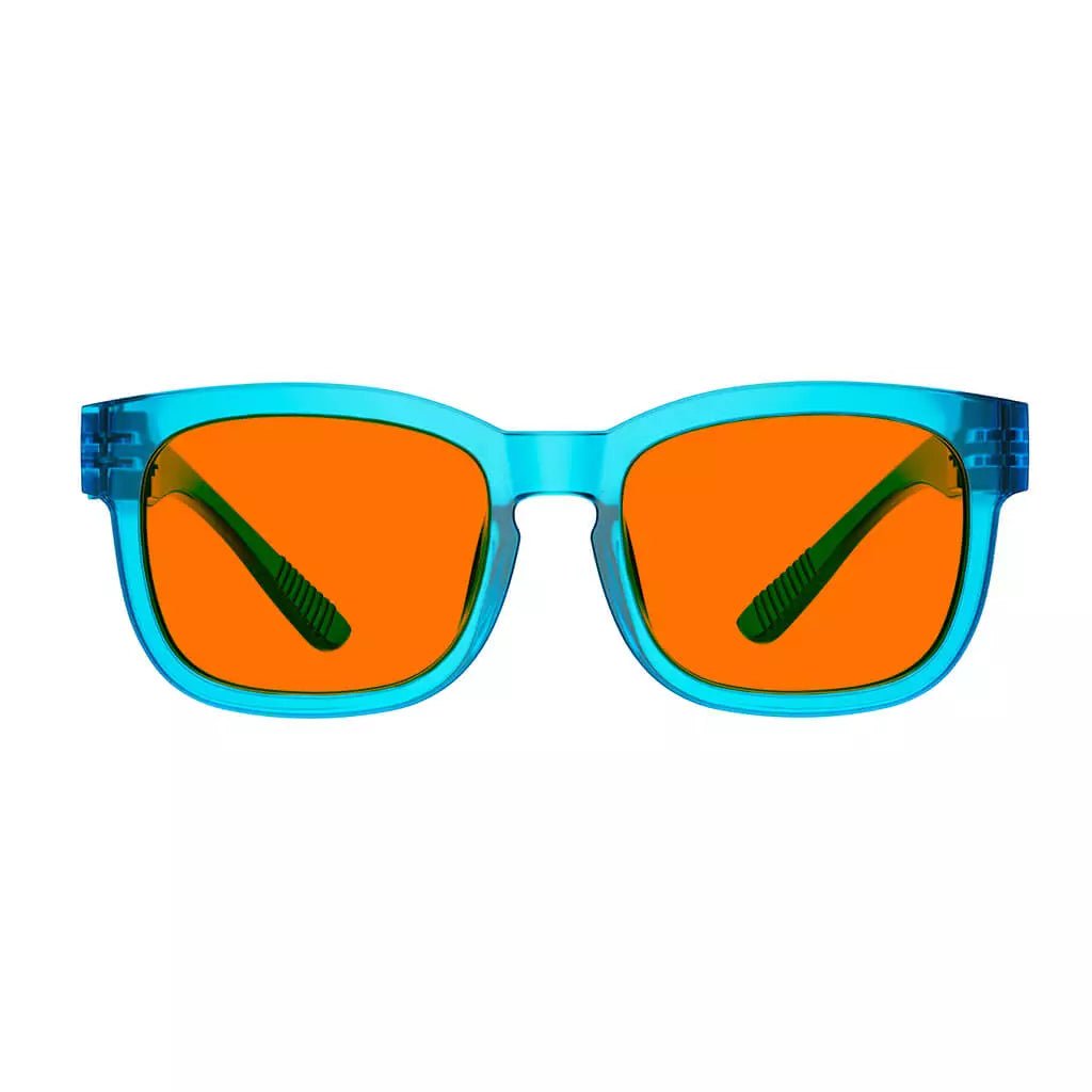 100% Blue Blocking Glasses Square Orange Lens Metalless Screwless Eyewear R033 - B98eyekeeper.com