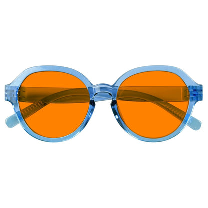 100% Blue Blocking Orange Glasses Oversized Metalless Nighttime Eyewear R2317 - B98eyekeeper.com