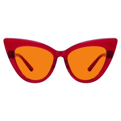 100% Blue Light Blocking Orange Cat - eye Nighttime Glasses R2318 - B98eyekeeper.com