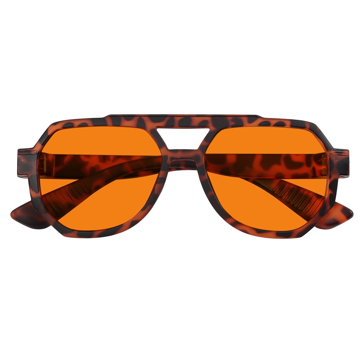 100% Blue Light Blocking Orange Metalless Pilot Glasses R2309 - B98eyekeeper.com