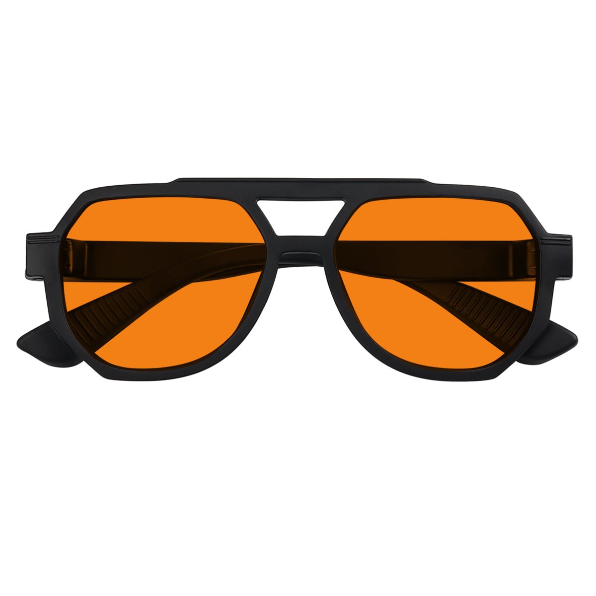 100% Blue Light Blocking Orange Metalless Pilot Glasses R2309 - B98eyekeeper.com