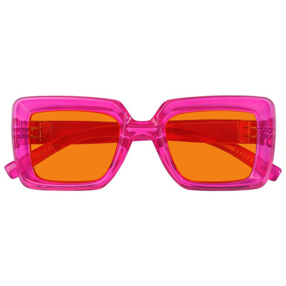 100% Blue Light Blocking Orange Thick Frame Screwless Eyewear NR2101 - B98eyekeeper.com