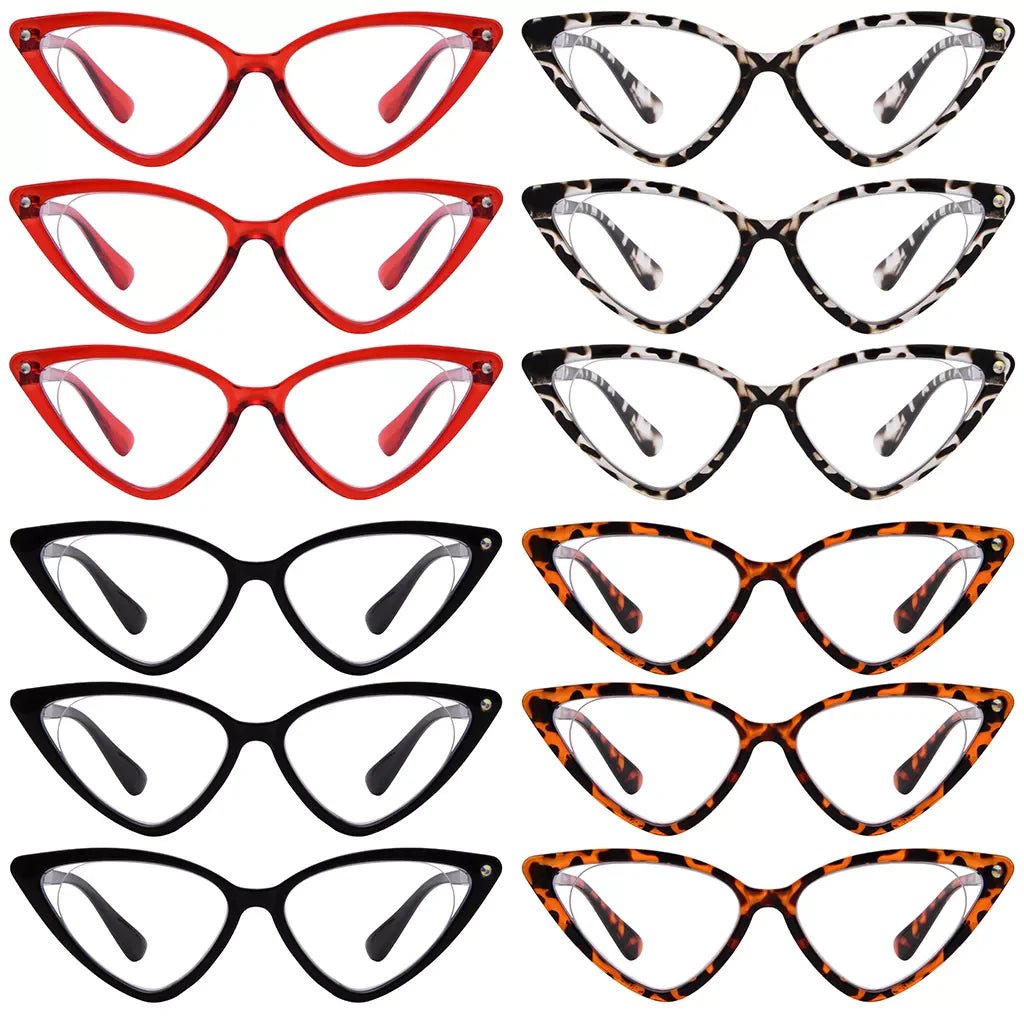 12 Pack Cat Eye Reading Glasses Stylish Readers R2134eyekeeper.com