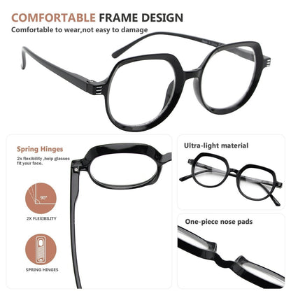 12 Pack Chic Oval Fully Magnified Reading Glasses R2016eyekeeper.com