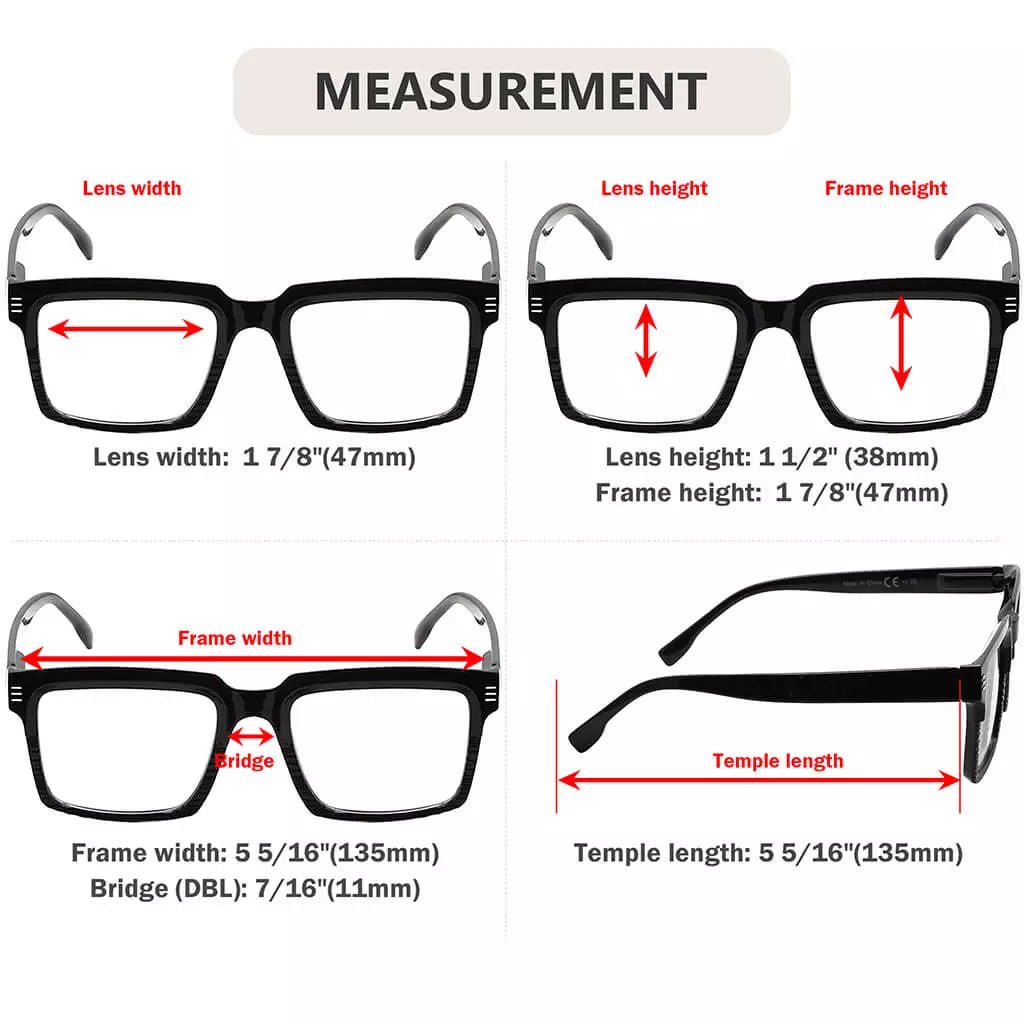 12 Pack Oversized Reading Glasses Fashionable Design Readers R2027eyekeeper.com