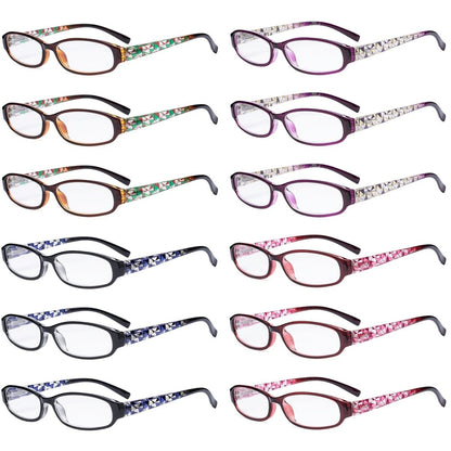 12 Pack Pattern Print Reading Glasses Small Readers R9104Teyekeeper.com