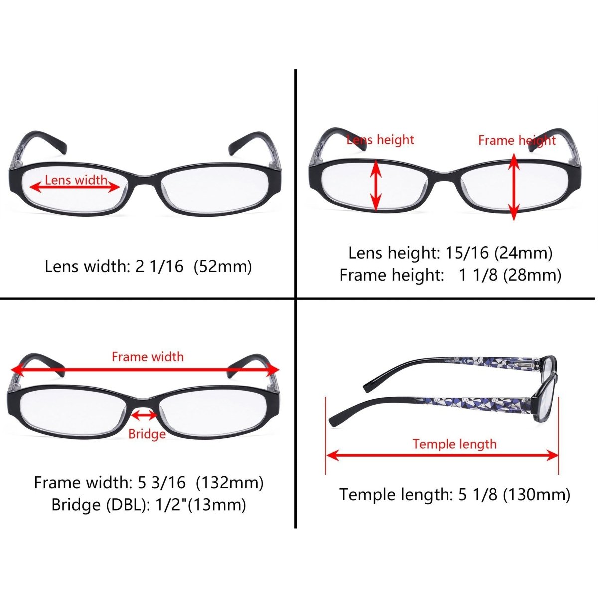 12 Pack Pattern Print Reading Glasses Small Readers R9104Teyekeeper.com