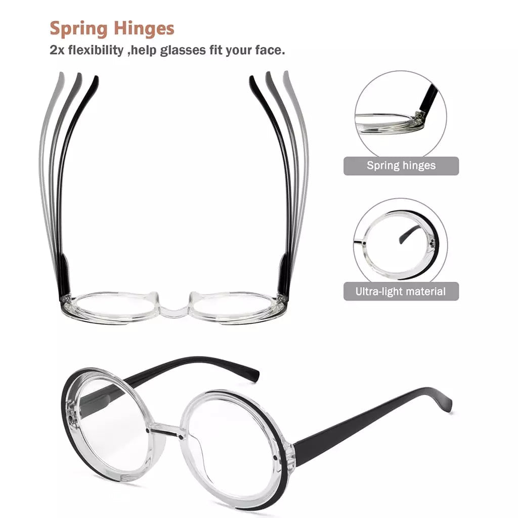 12 Pack Reading Glasses Small Round Readers R2005Neyekeeper.com