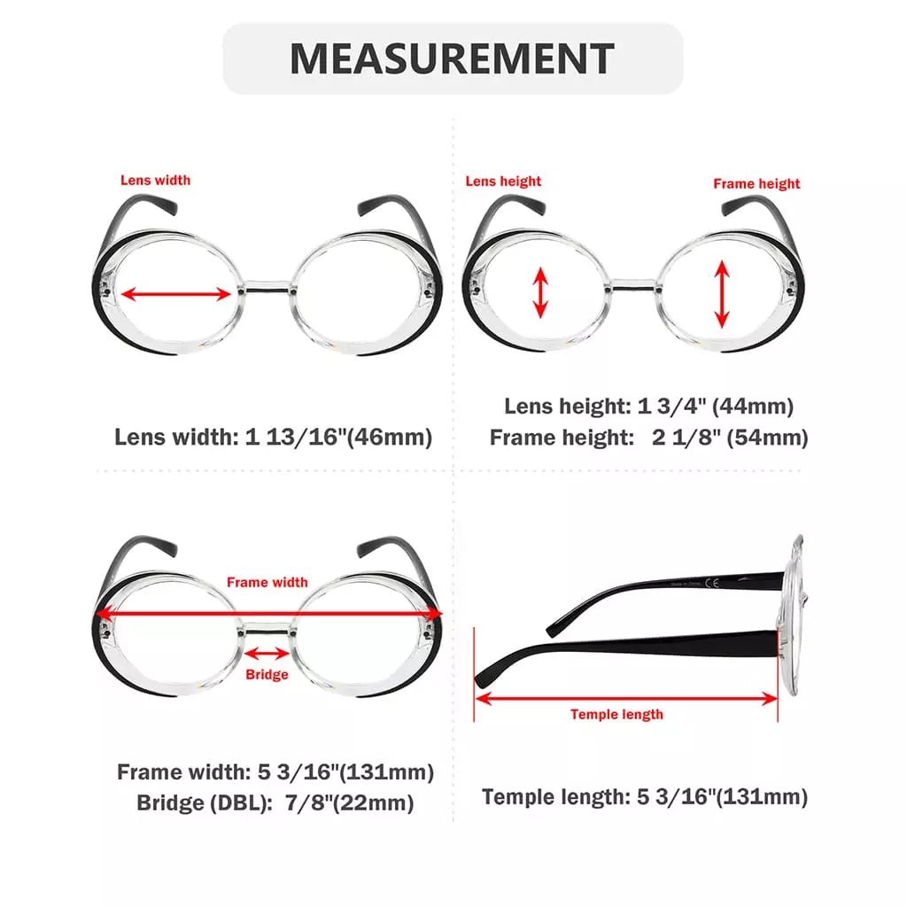 12 Pack Reading Glasses Small Round Readers R2005Neyekeeper.com