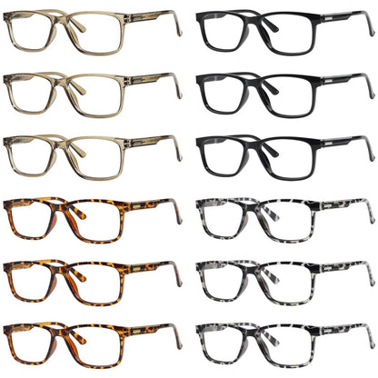 12 Pack Rectangle Chic Reading Glasses Design Readers R005Neyekeeper.com