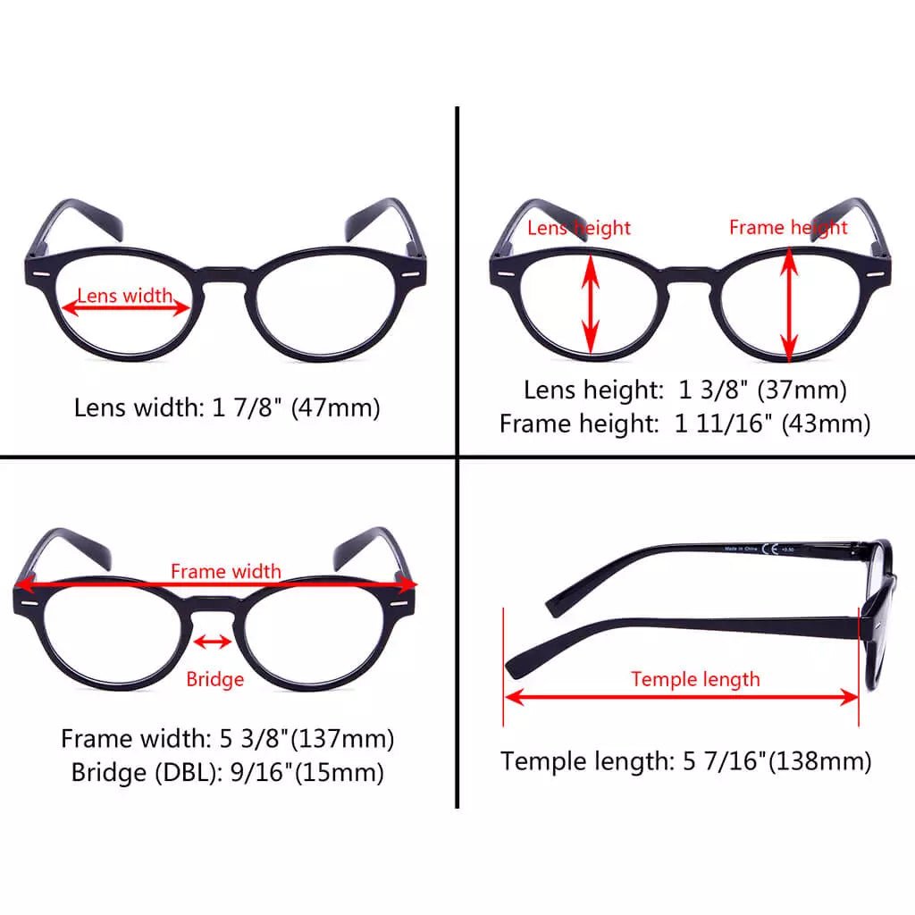 12 Pack Retro Oval Reading Glasses Key Hole Readers R091eyekeeper.com