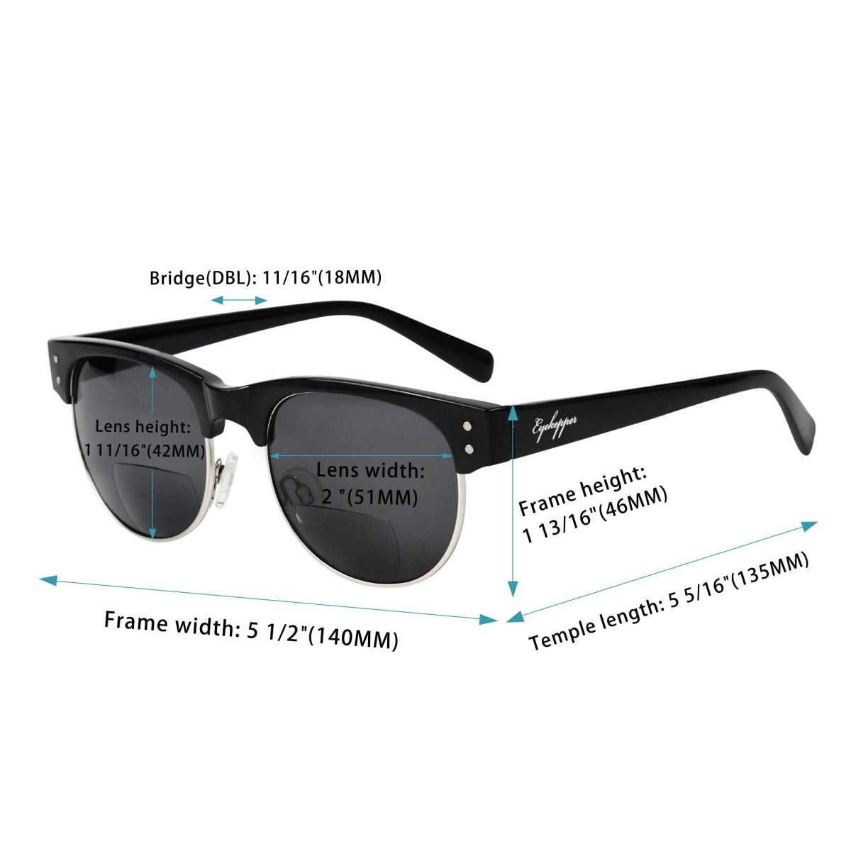 2 Pack Stylish Bifocal Reading Sunglasses S011eyekeeper.com