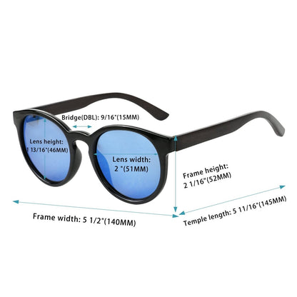 2 Pack Stylish Round Polarized Sunglasses S009PGSGeyekeeper.com