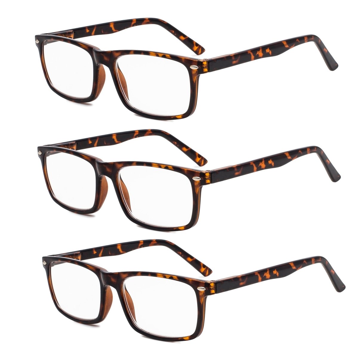 3 Pack Classic Rectangle Fully Magnified Reading Glasses PTR899eyekeeper.com