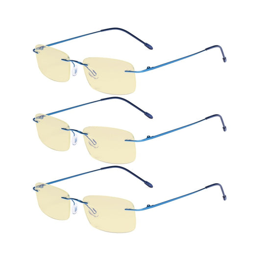 Pack de 3 Gafas de Lectura sin montura que bloquean la luz azul TMWK8