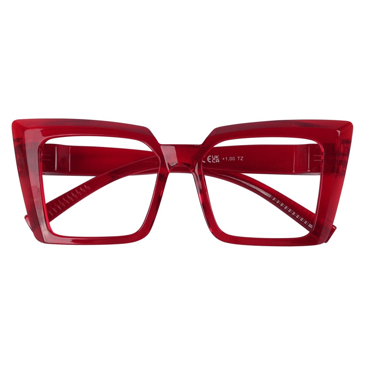 30% Blue Light Blocking Oversized Metalless Screwless Cat - eye Eyeglasses NR2141 - B15eyekeeper.com