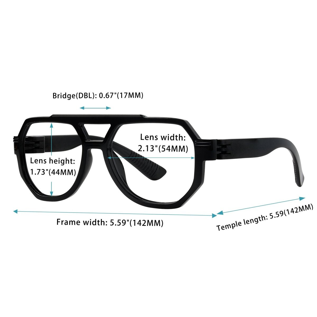 30% Blue Light Blocking Pilot Screwless Glasses R2309 - B15eyekeeper.com