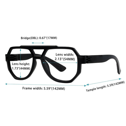 30% Blue Light Blocking Pilot Screwless Glasses R2309 - B15eyekeeper.com