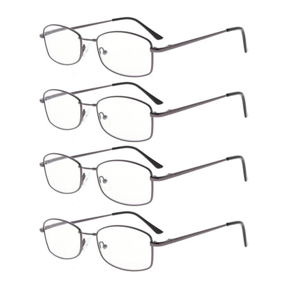 4 Pack Bendable Memory Metal Bridge Reading Glasses R1712eyekeeper.com