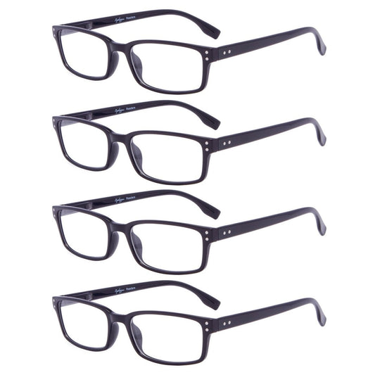 4 Pack Classical Spring - Hinges Reading Glasses R097eyekeeper.com