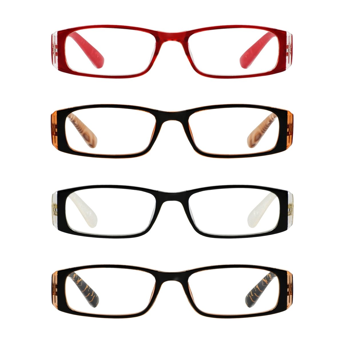 4 Pack Marble Pattern Arms Reading Glasses R006 - C6 - C9eyekeeper.com