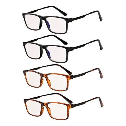 4 Pack Narrow Blue Light Filter Reading Glasses CGTR008eyekeeper.com