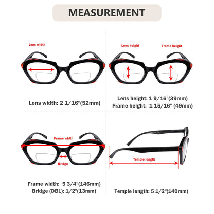 Bifocal Reading Glasses Dimension