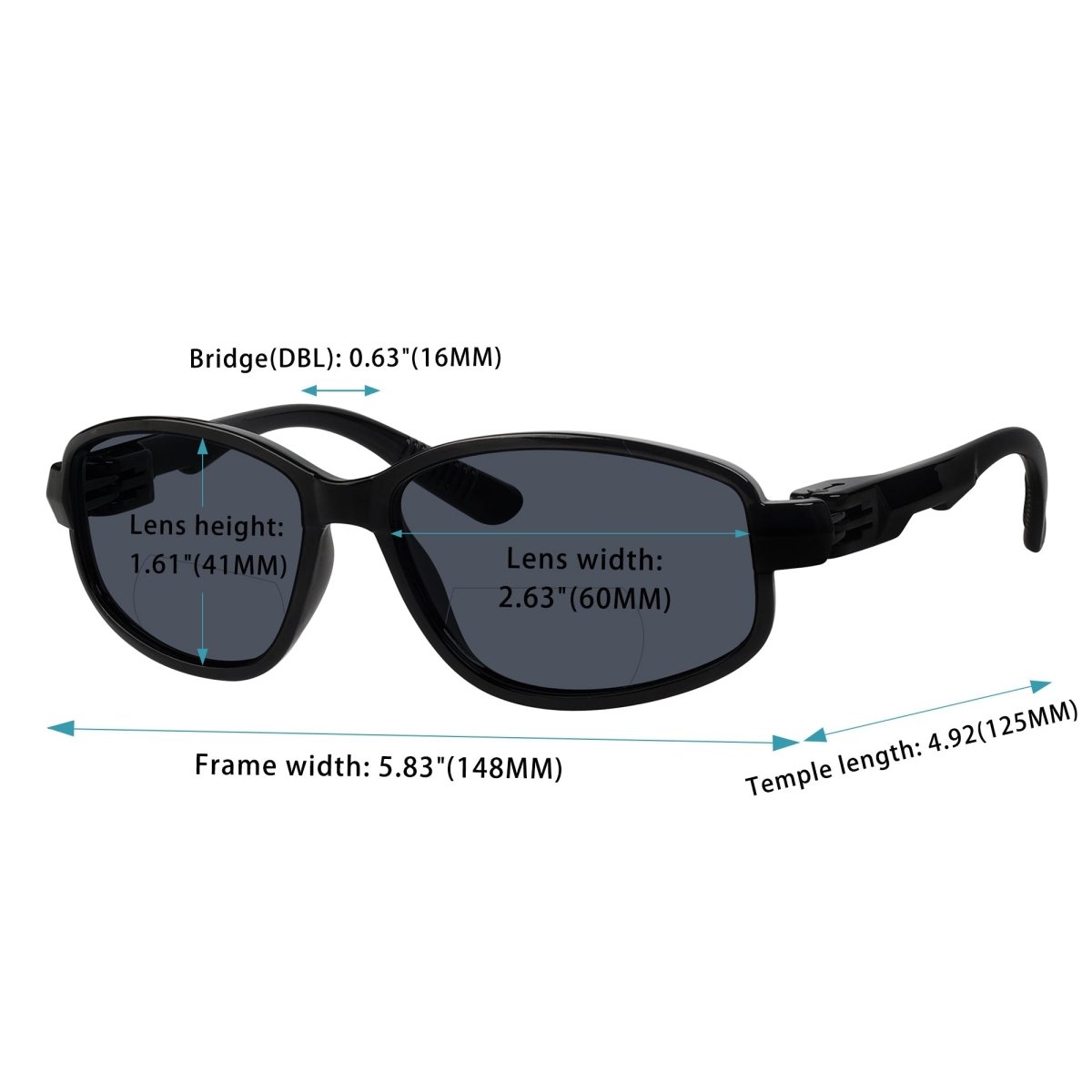 4 Pack Sports Bifocal Reading Sunglasses Metalless Screwless Sunshine Readers NSG801eyekeeper.com