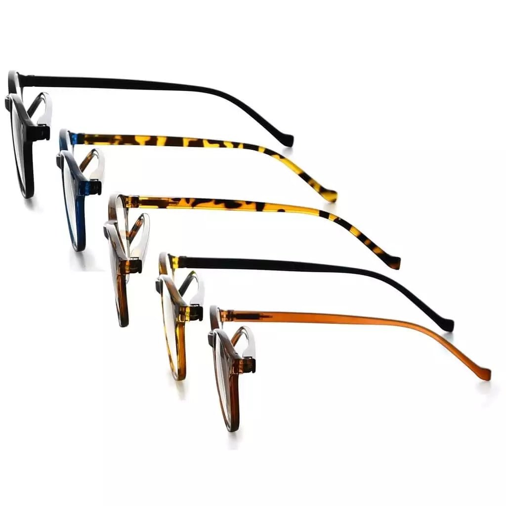 5 Pack Round Reading Glasses Stylish Readers R9115Aeyekeeper.com