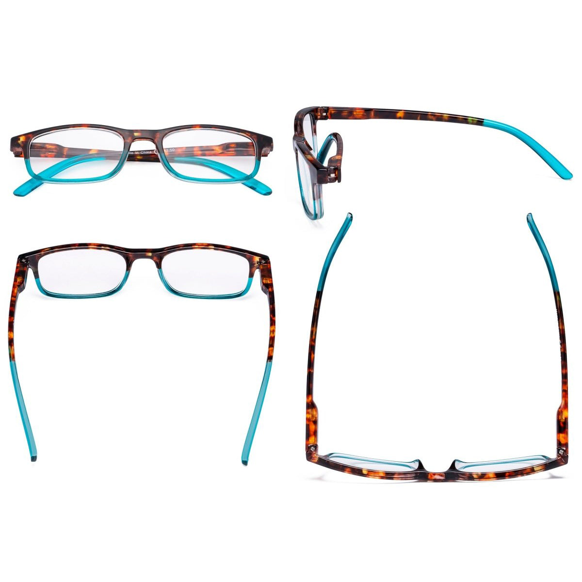 5 Pack Stylish Look Reading Glasses Rectangle Readers R111D