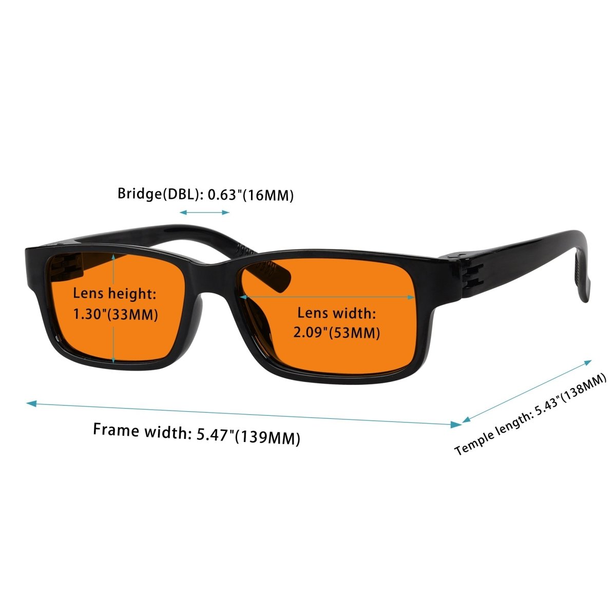 6 Pack 100% Blue Blocking Glasses Orange Lens Metalless Screwless NR032 - B98eyekeeper.com