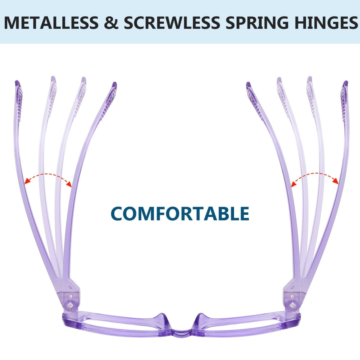 6 Pack Metalless Thicker Spring Hinge Reading Glasses NR9107eyekeeper.com