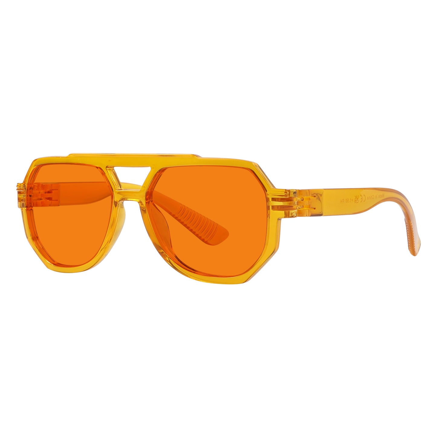 Gafas de piloto sin metal naranja con bloqueo del 100% de la luz azul NR2309-B98