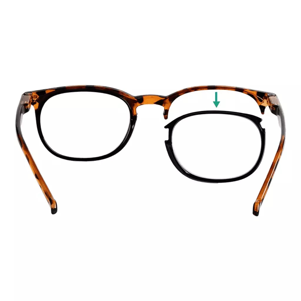 (Must Buy Both Eye) Reading Glasses with Different Strength for Each Eye PR001-DEMI (Black)