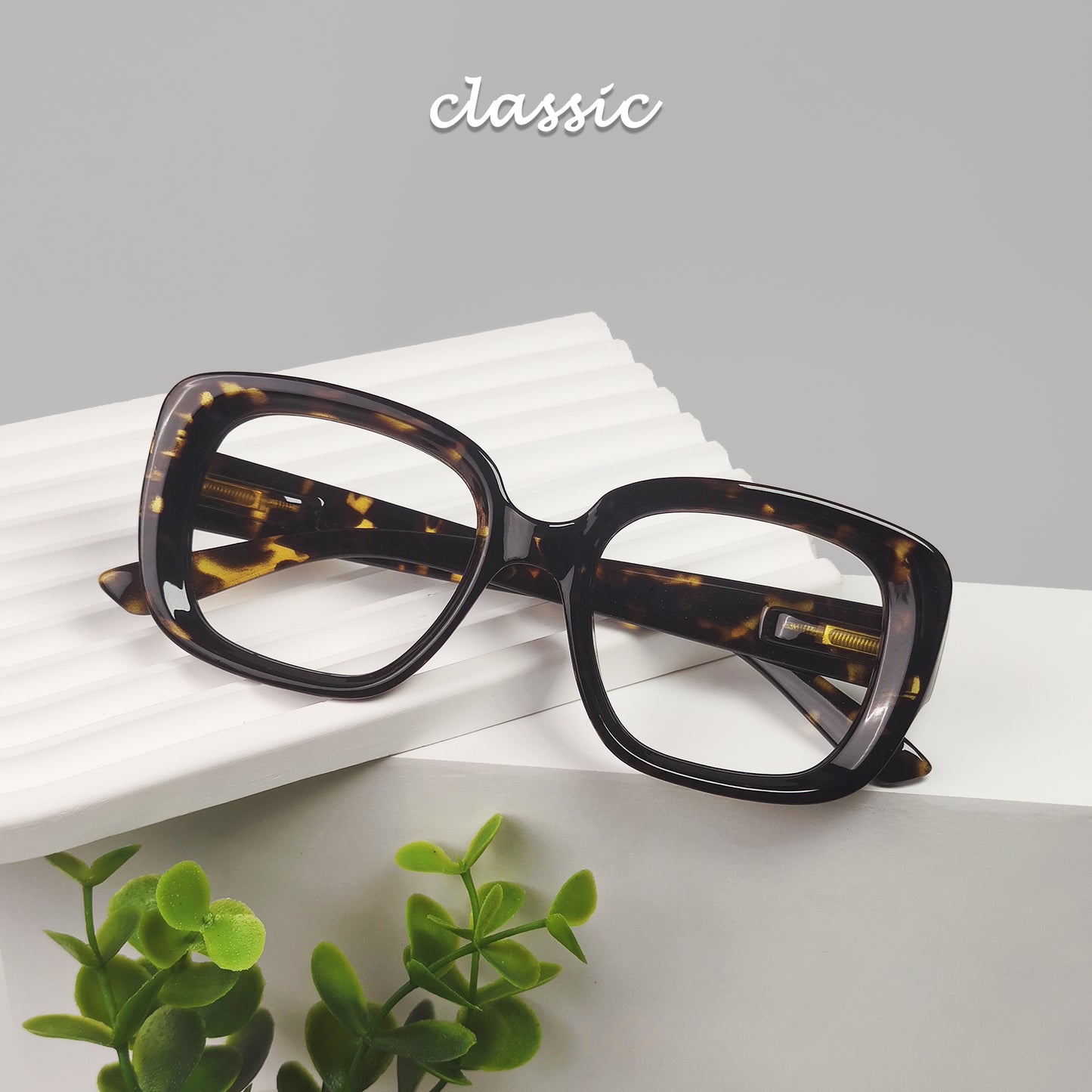 Stylish Thicker Reading Glasses Square Readers R2035