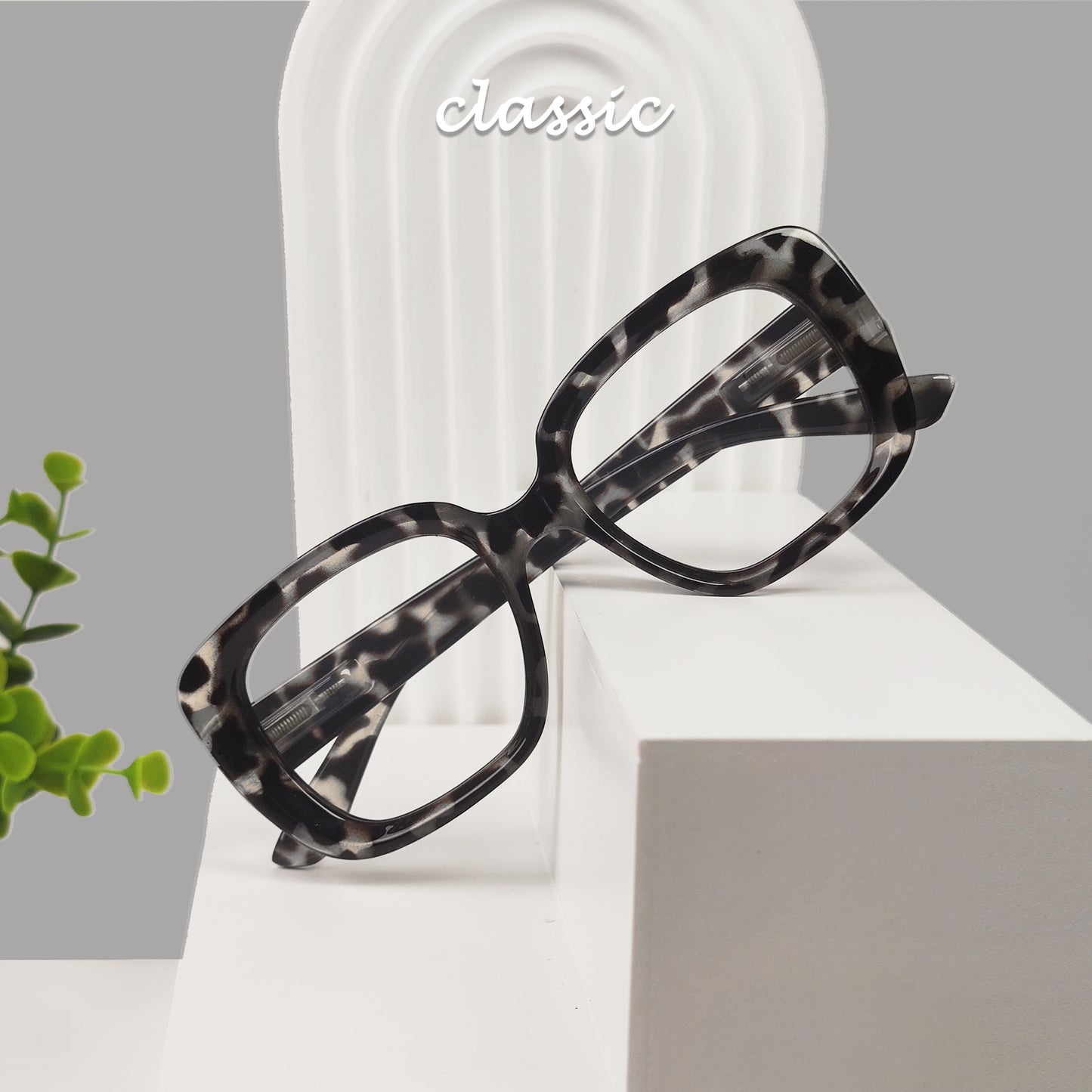 Stylish Thicker Reading Glasses Square Readers R2035