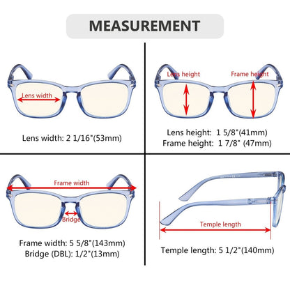 Classic Fancy Blue Light Filter Stylish Computer Readers UVRT1801eyekeeper.com