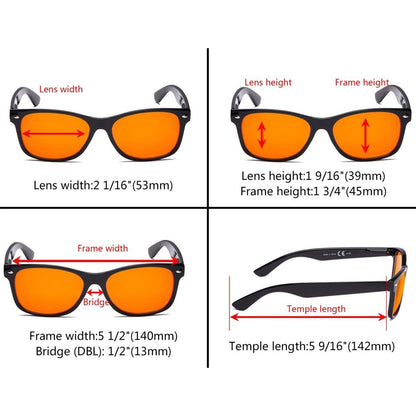 Classic Orange Lens Bifocal Blue Light Blocking Reading Glasses SGS109eyekeeper.com