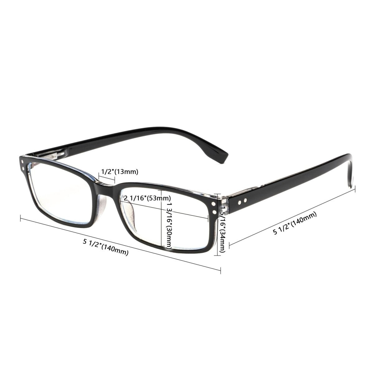 Classic Rectangle Blue Light Filter Reading Glasses 1 - CG097eyekeeper.com