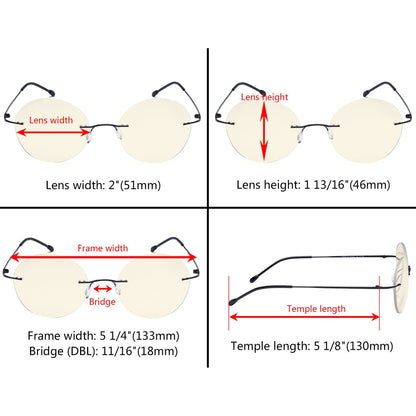 Gafas de lectura progresivas multifocales y redondas sin montura MWK9910