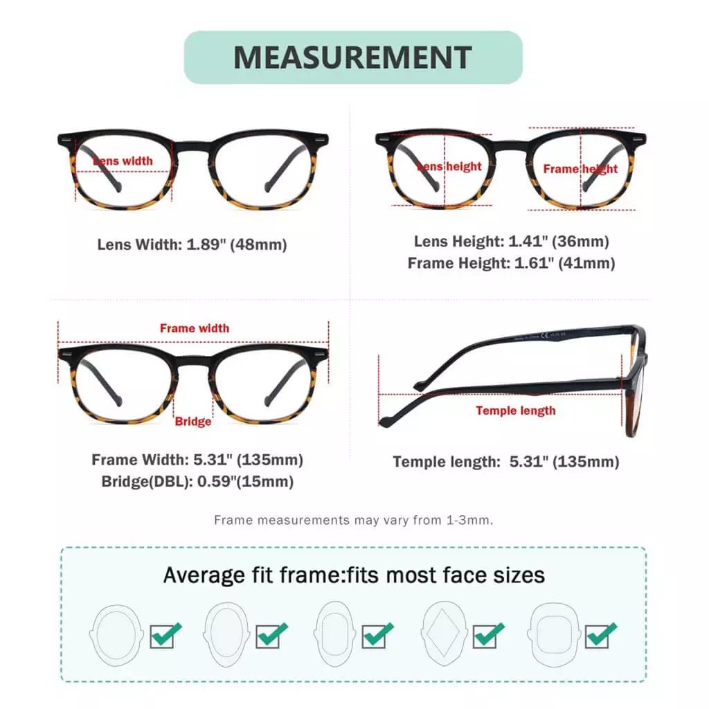 (Must Buy Both Eye) Reading Glasses with Different Strength for Each Eye PR001eyekeeper.com