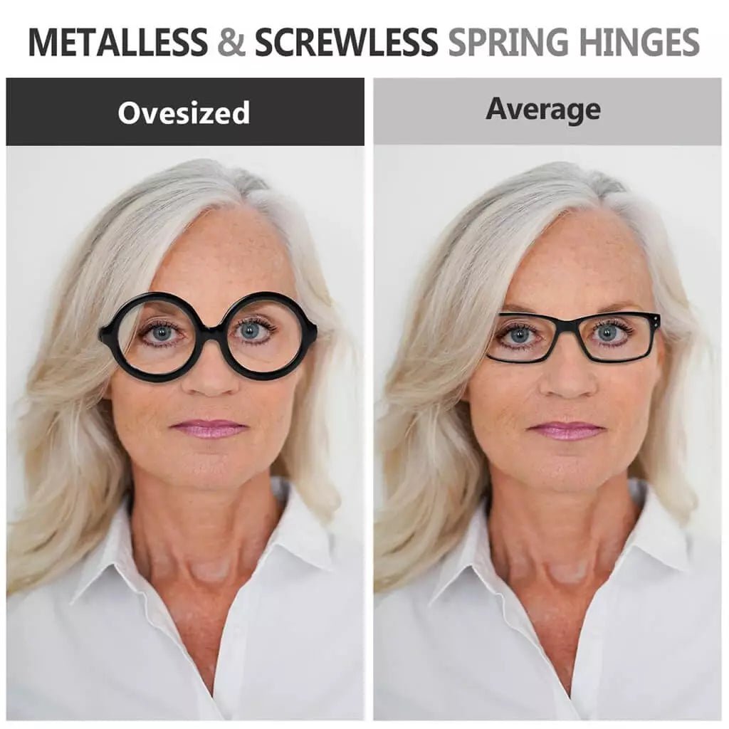 Oversized 6 Pack Screwless Metalless Round Reading Glasses R2313eyekeeper.com